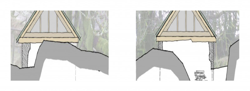 Stag Lodge East West Elevation